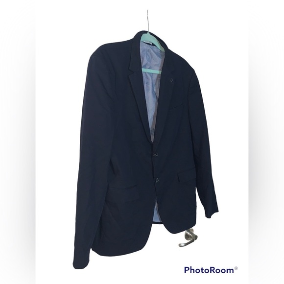 Zara Man Blazer Jacket Men’s Navy Blue 2 Button. - Picture 3 of 10